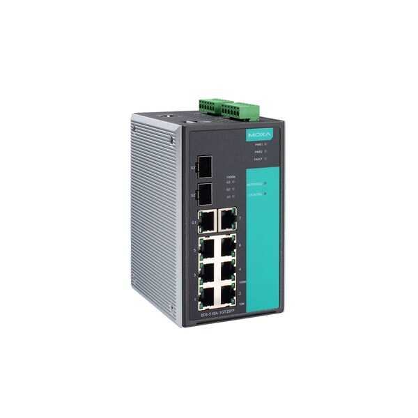 Mgd Gigabit Eth. Swtch W/ 7 10/100Baset(X)Ports, Eds-510A-1Gt2Sfp